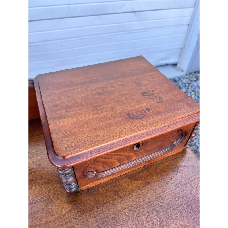 Antique Victorian Black Walnut Carved Chest of Drawers image 10