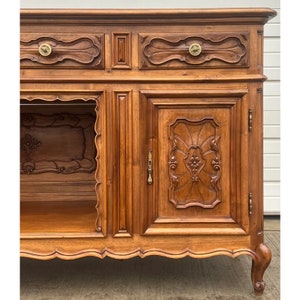 Vintage 19th C. Carved Country French Sideboard image 3