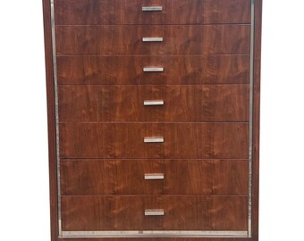 Vintage Mid-Century Modern Walnut Highboy Bureau by Jack Cartwright for Founders Furniture