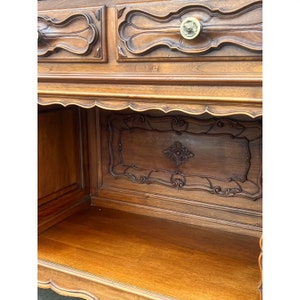 Vintage 19th C. Carved Country French Sideboard image 7