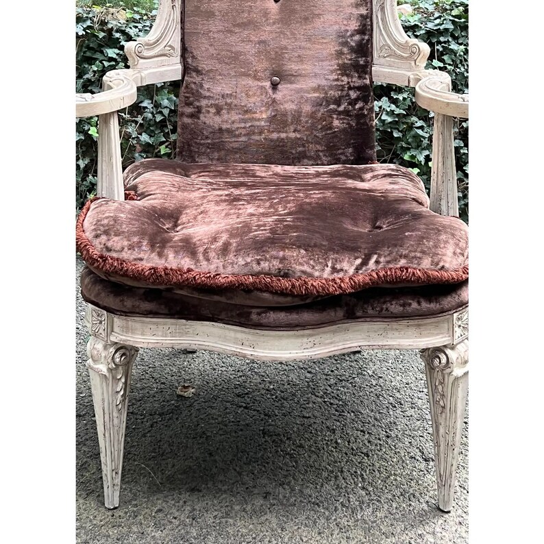 Carved Country French Wingback Chair image 10