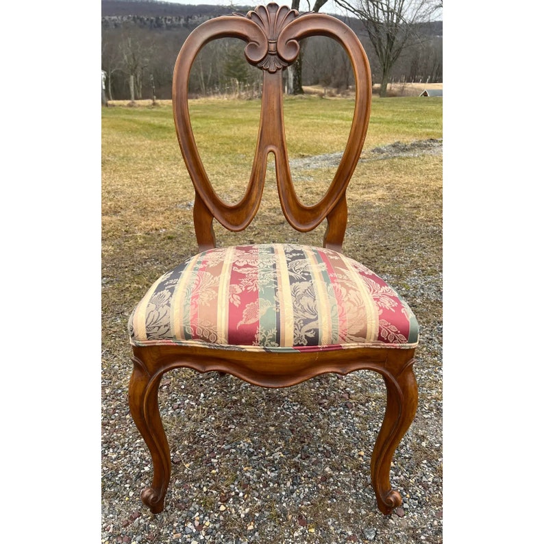 Romweber French Baroque Style Fruitwood Dining Chairs Set of 6 image 8