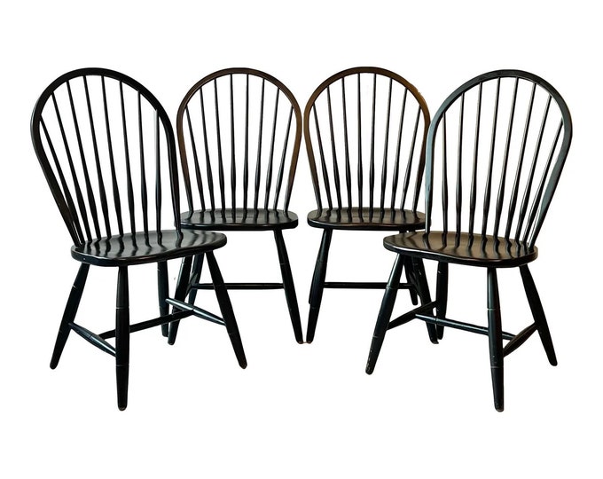 Ethan Allen Gilbert Windsor Side Chairs Set of 4 Etsy