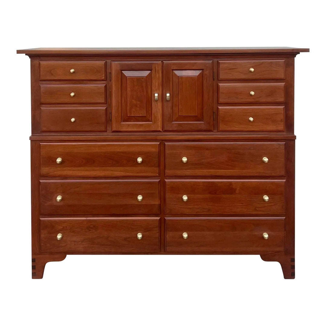 Newly Refinished Chatham Furniture Shaker Style Solid Cherry 12 Drawer