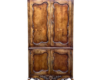 Country French Rustic European Cherry Media Armoire