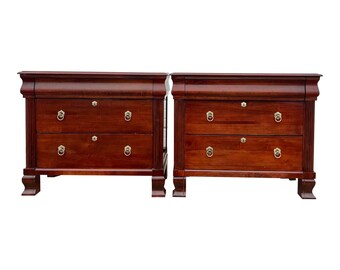 Ethan Allen “Daryn” British Classics Bedside Chests Oversized Nightstands