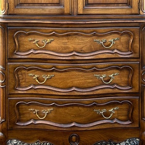 Vintage Drexel Fontaine Louis XV Style Gentlemans Chest Tallboy Dresser image 7