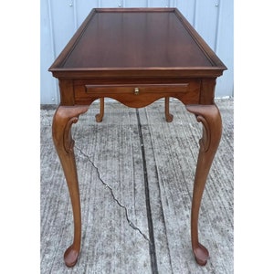 Vintage Queen Anne Style Cherry Tea Table image 8