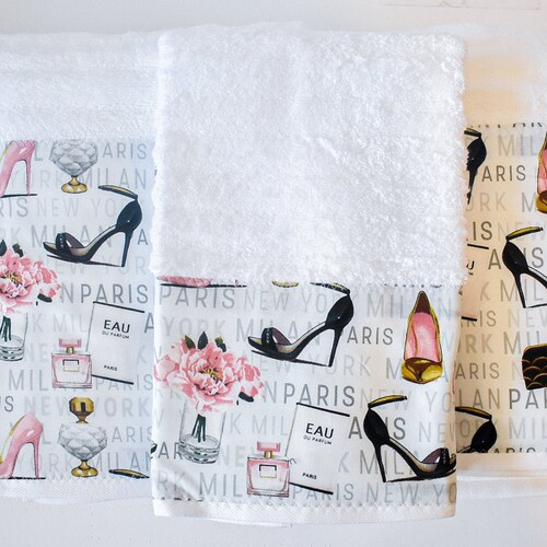 Chic Paris Bathroom Towel 3 Piece Set Bathroom Towel Set Etsy