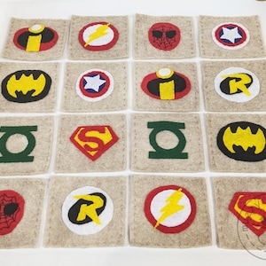 Memory-Matching Superhero Theme