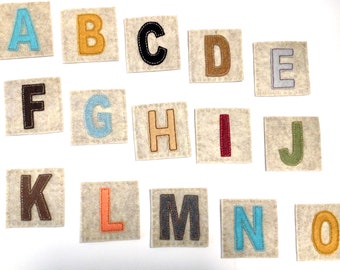 Alphabet Flash Cards: Handmade Learning Toy with Cotton Bag