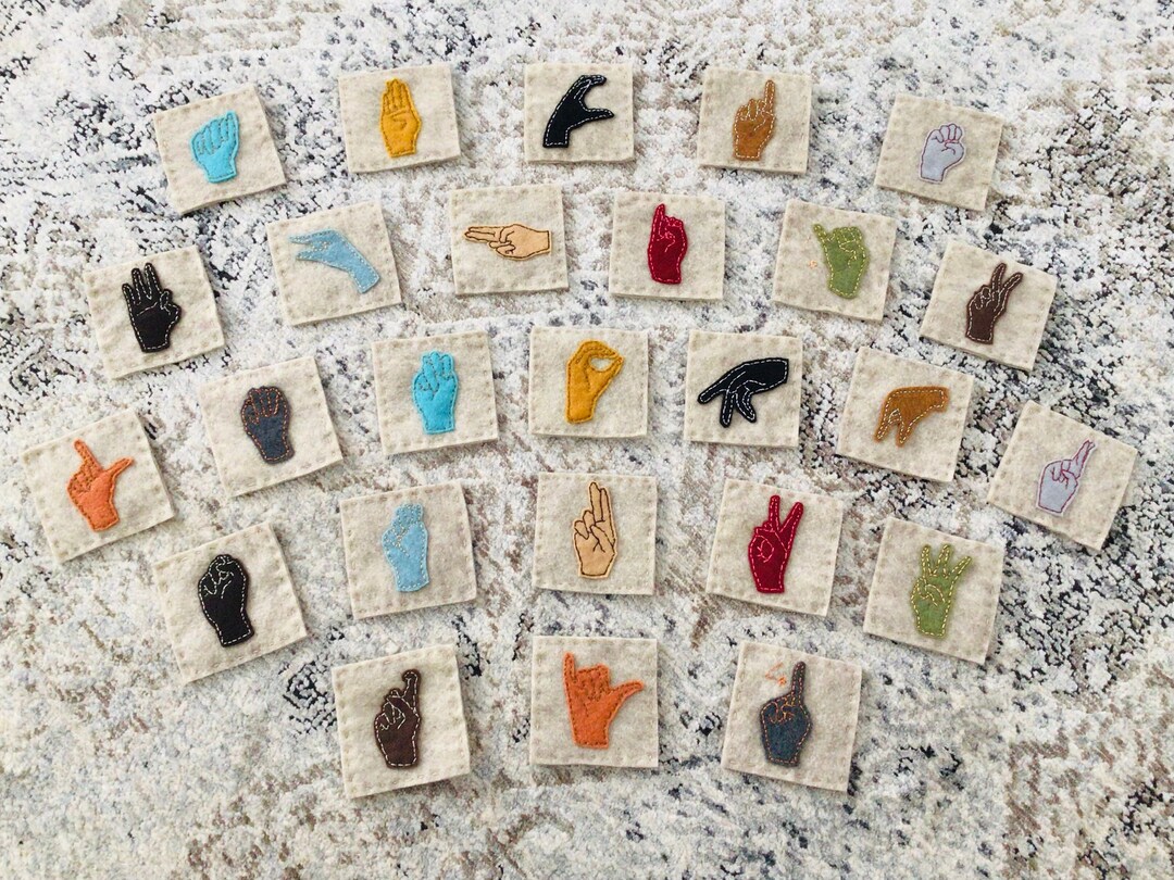 Asl Alphabet Cards Etsy