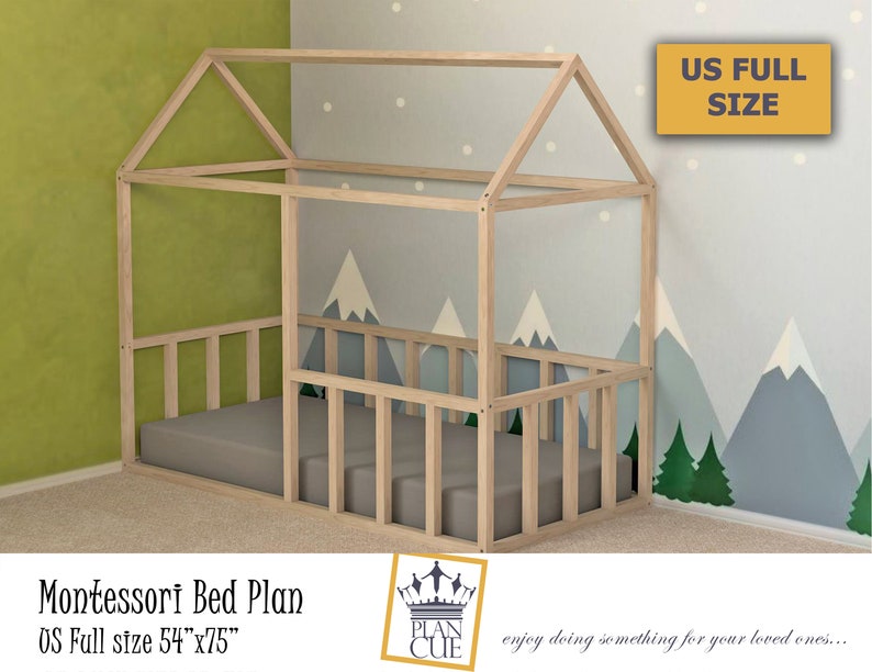 Montessori Bed Plan Full Size Easy Diy Toddler Floor For Montessori Bed Plan Full Size Easy Diy