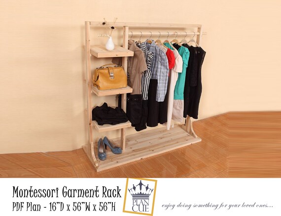 Montessori Garment Rack Plan Kids Clothes Rack Mini Wooden Rack Girl Clothing Rack Dress Up Storage Small Clothes Rack Kids Bedroom