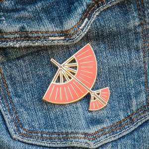 Red Air Glider Enamel Pin | Leo Lotus Art