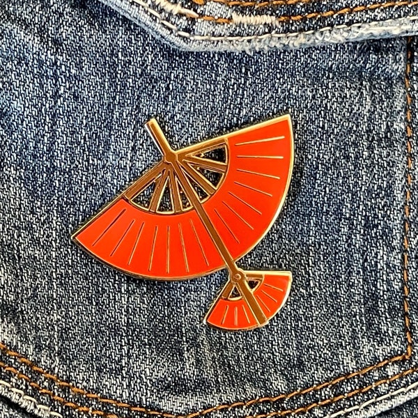 Red Air Glider Enamel Pin | Leo Lotus Art