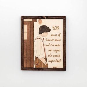 Customizable Doctor Who Handmade Wooden Wall Art: Eleventh Doctor Matt Smith Inspirational Quote Multiple Options