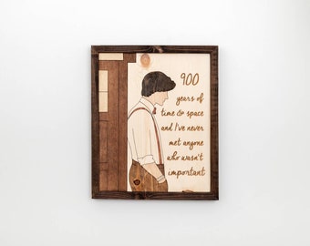 Customizable Doctor Who Wood Art Eleventh Doctor Inspirational Quote Wall Hanging Matt Smith Wall Art Birthday or Christmas Gift