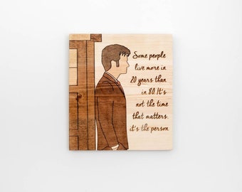 Customizable Doctor Who Wood Art Tenth Doctor Inspirational Quote Wall Hanging David Tennant Wall Art Birthday Gift