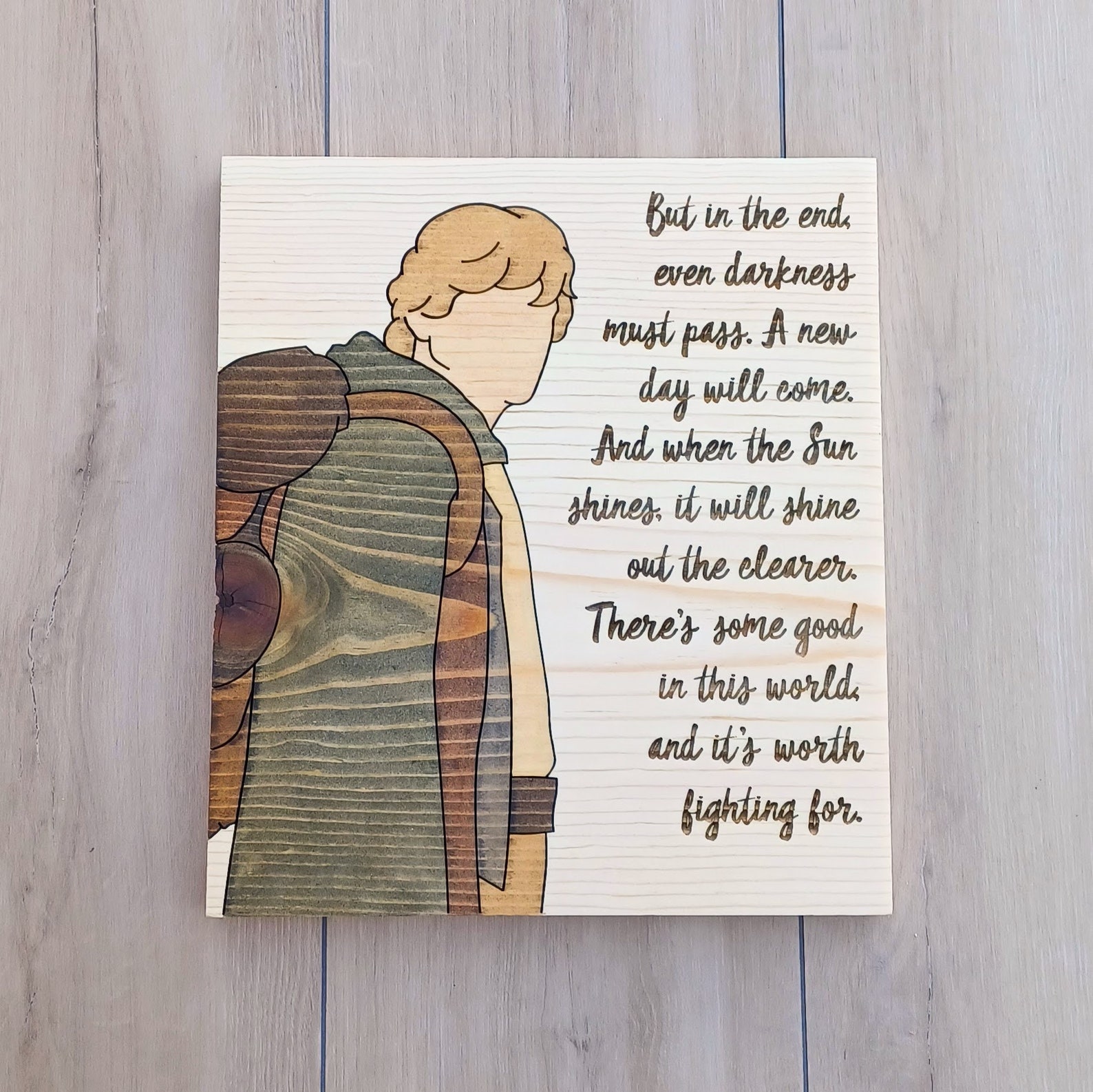 Lord of the Rings Handmade Wooden Wall Art: Samwise Sam Gamgee ...