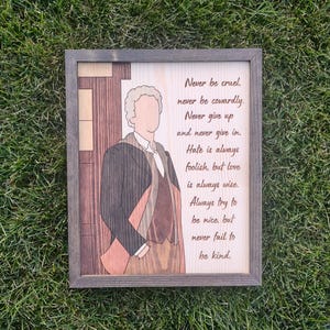 Customizable Doctor Who Wood Art Twelfth Doctor Inspirational Quote Wall Hanging Peter Capaldi Wall Art, Be Kind, Nerd Gift