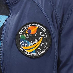 Murderbot Diaries Costume Woven Iron on or Sew Patch: Perihelion Mission Patch for ART Crew Cosplay