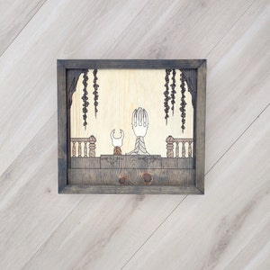 Hollow Knight and Pale King Wood Burned and Stained Wall Art, Knight and Pale King