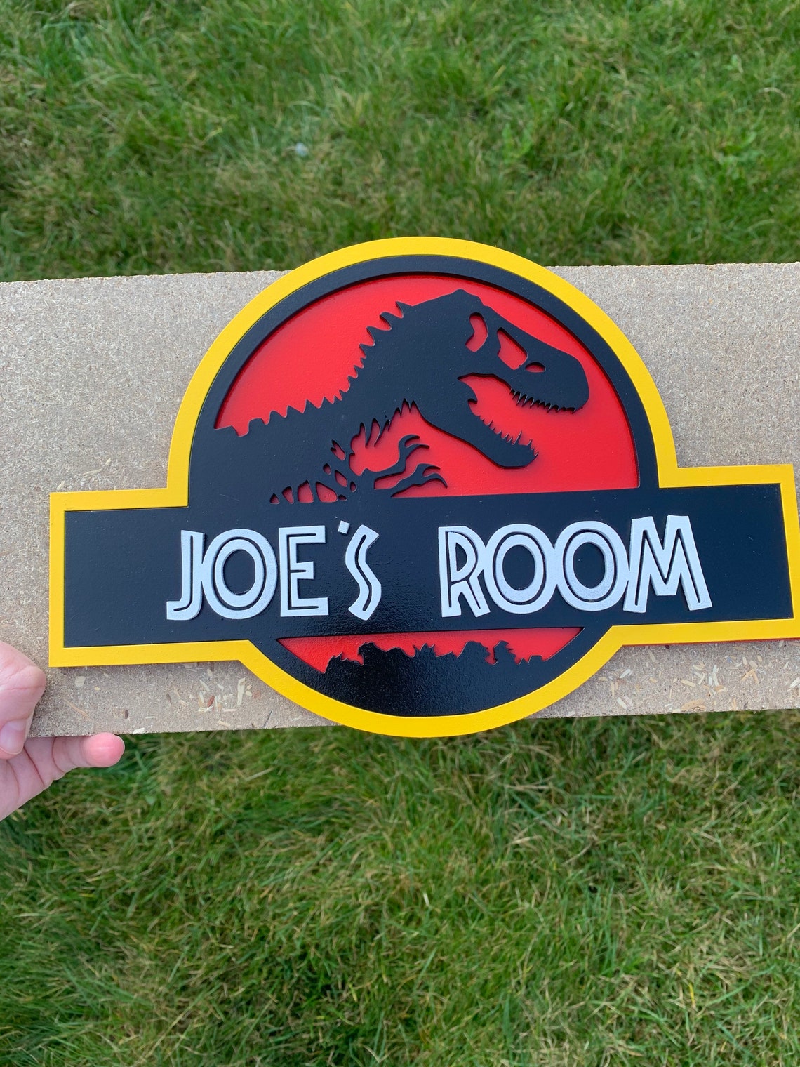 Jurassic Park Sign Personalised Sign Bedroom Sign Dinosaur | Etsy