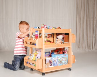 Chariot pour jouets et livres