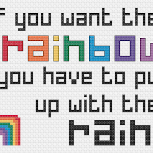 If You Want the Rainbow (Dolly Parton) - Cross Stitch Pattern