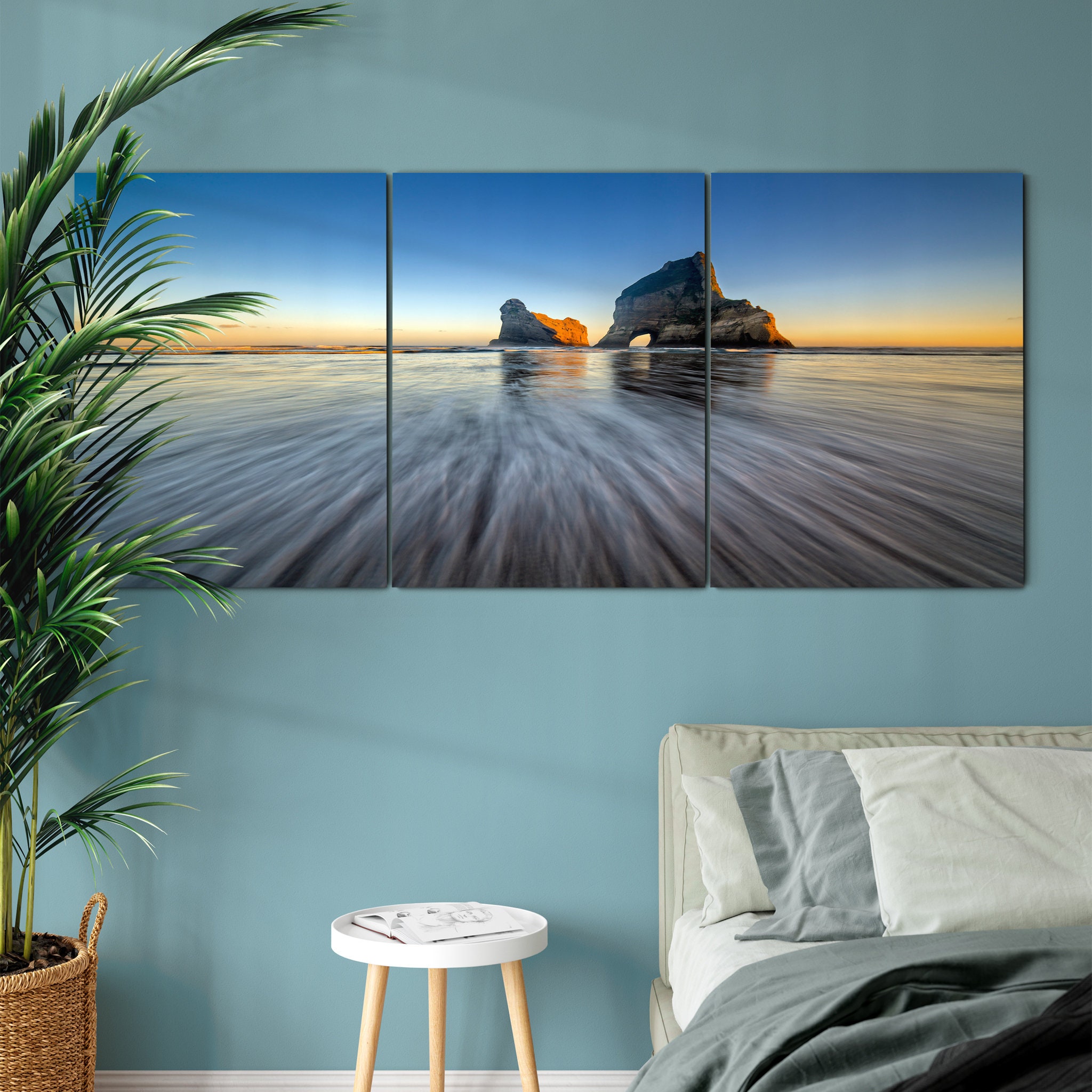 Wharariki Beach Canvas Art Mural - de Plage Photographie Islandaise