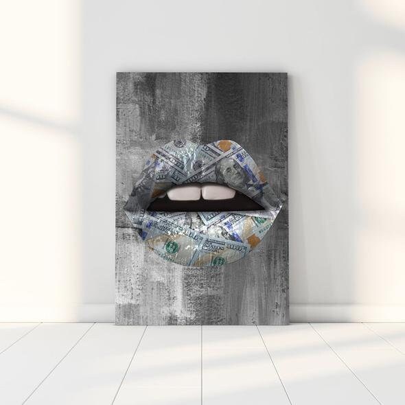 Benjamin Franklin Lips - Wall Art & Toile. Cadeau Pour Elle, Décor/Salon à La Maison. Affiche Encadr