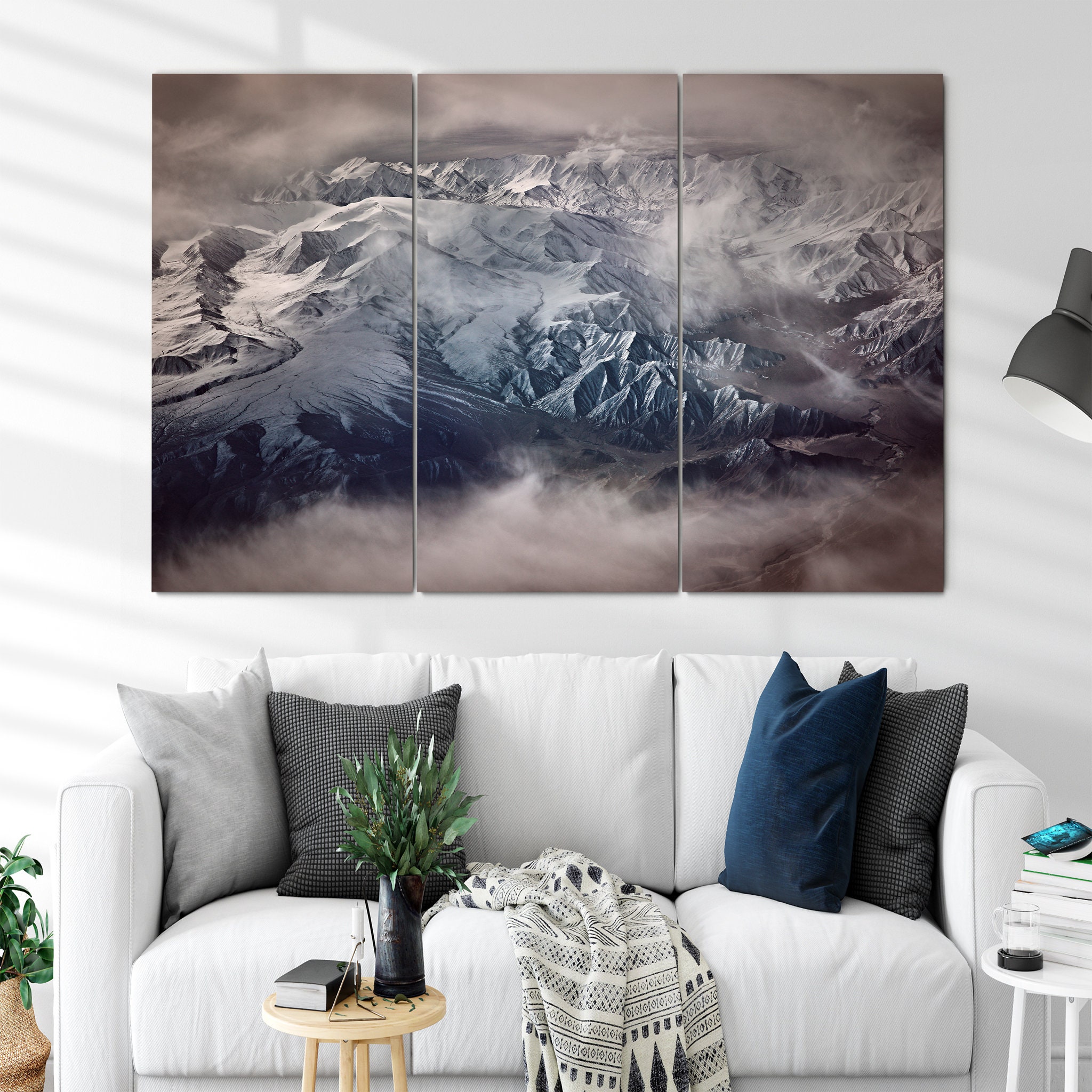 Le Plateau Tibétain Art Mural en Toile - Décor Art Côtier