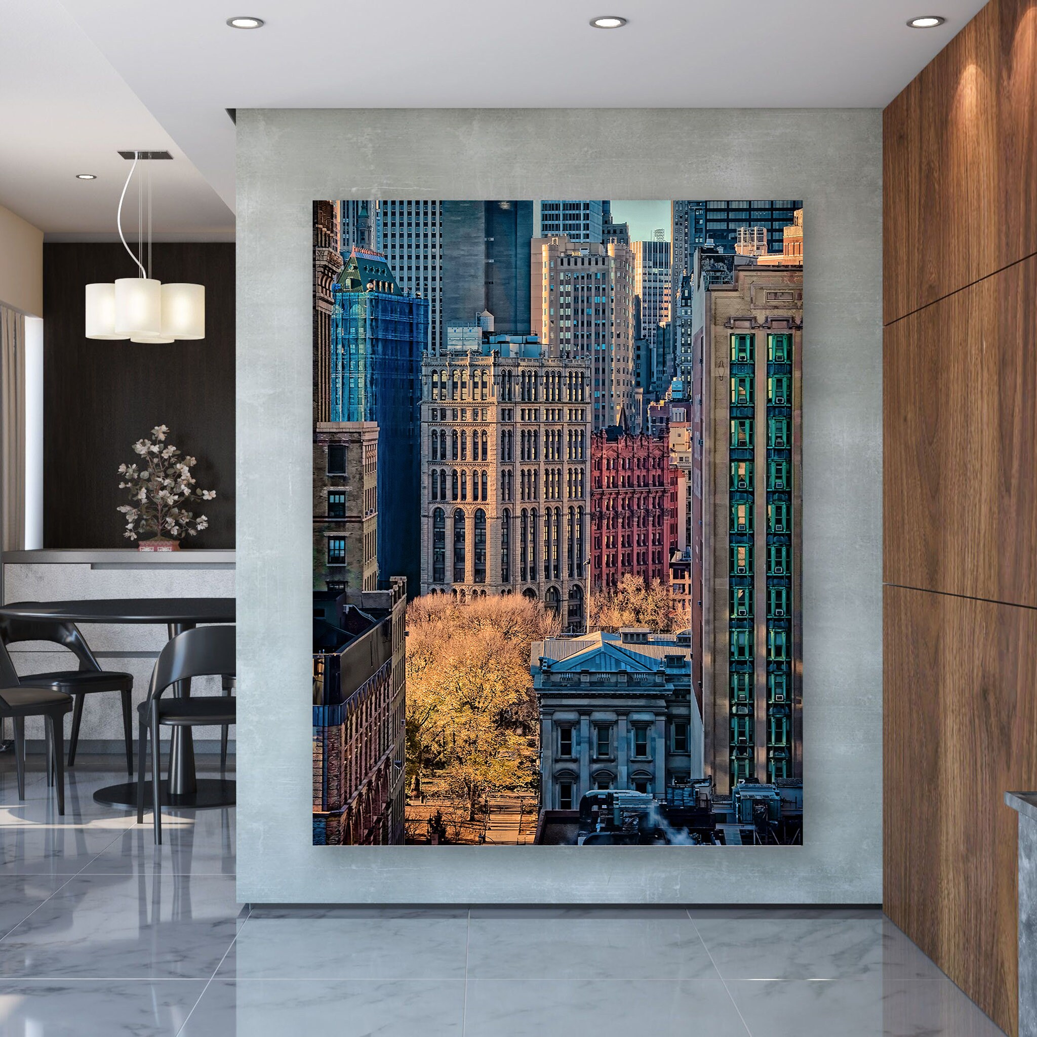 City Life Canvas Art Mural - City Canvas Wall Photographie de Bâtiment