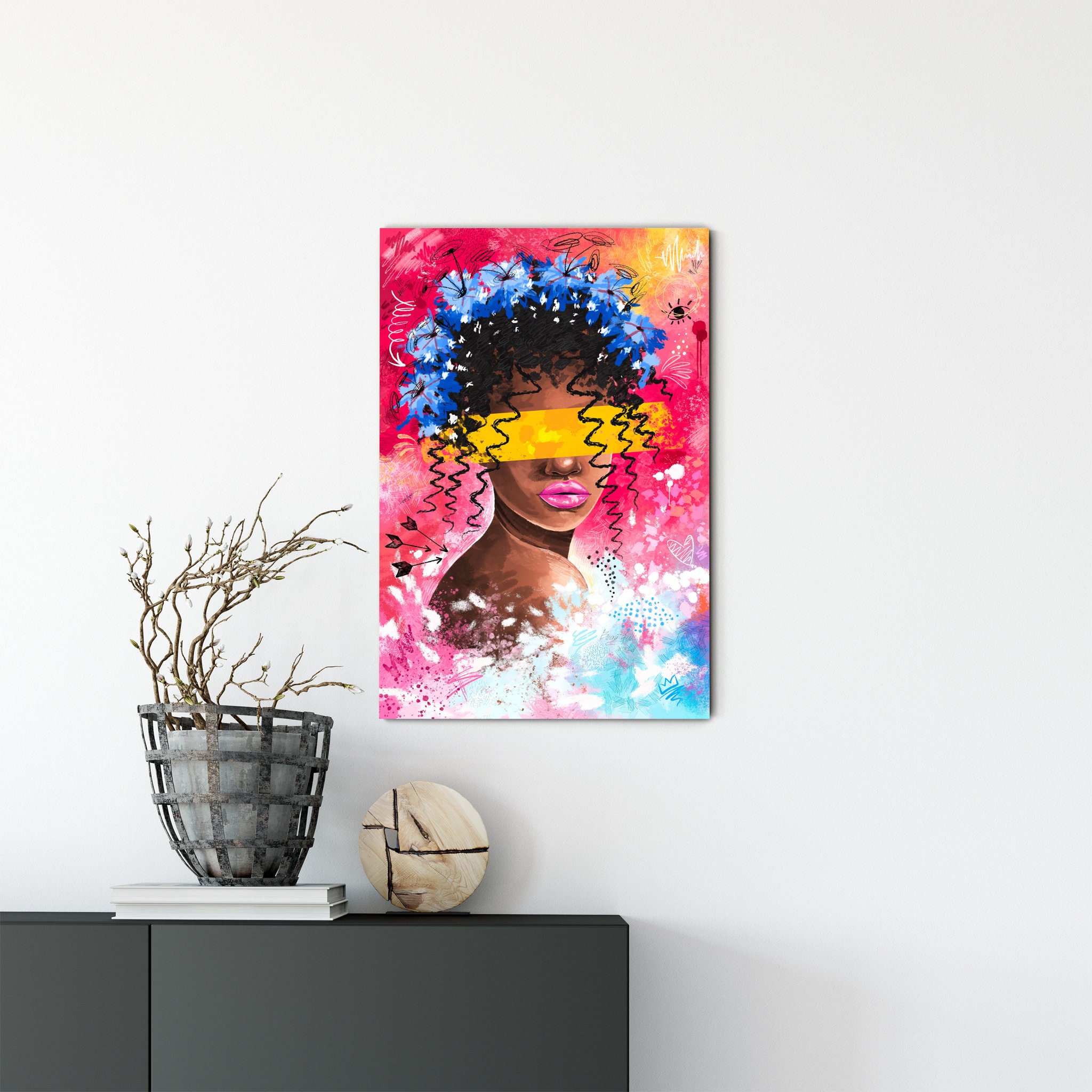 Pas Besoin d'yeux Art sur Toile - Art Mural Féministe Femmes Moderne Moderne