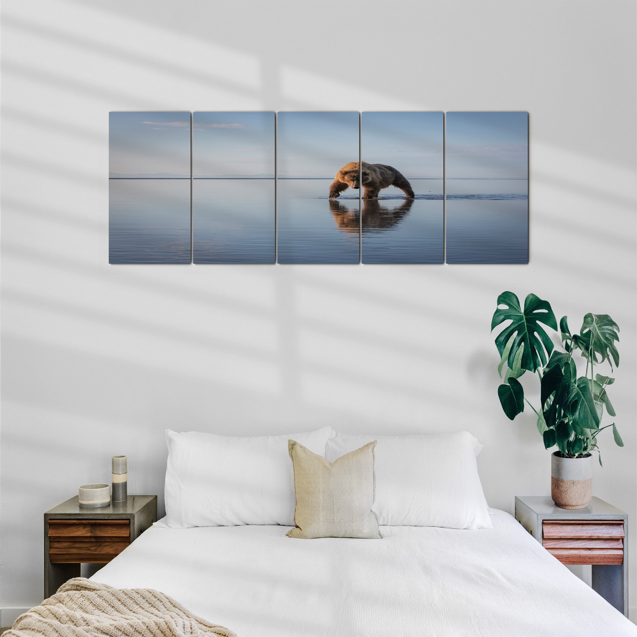 Walking My Walk Canvas Art Mural - Impression Animalière Photographie d'eau