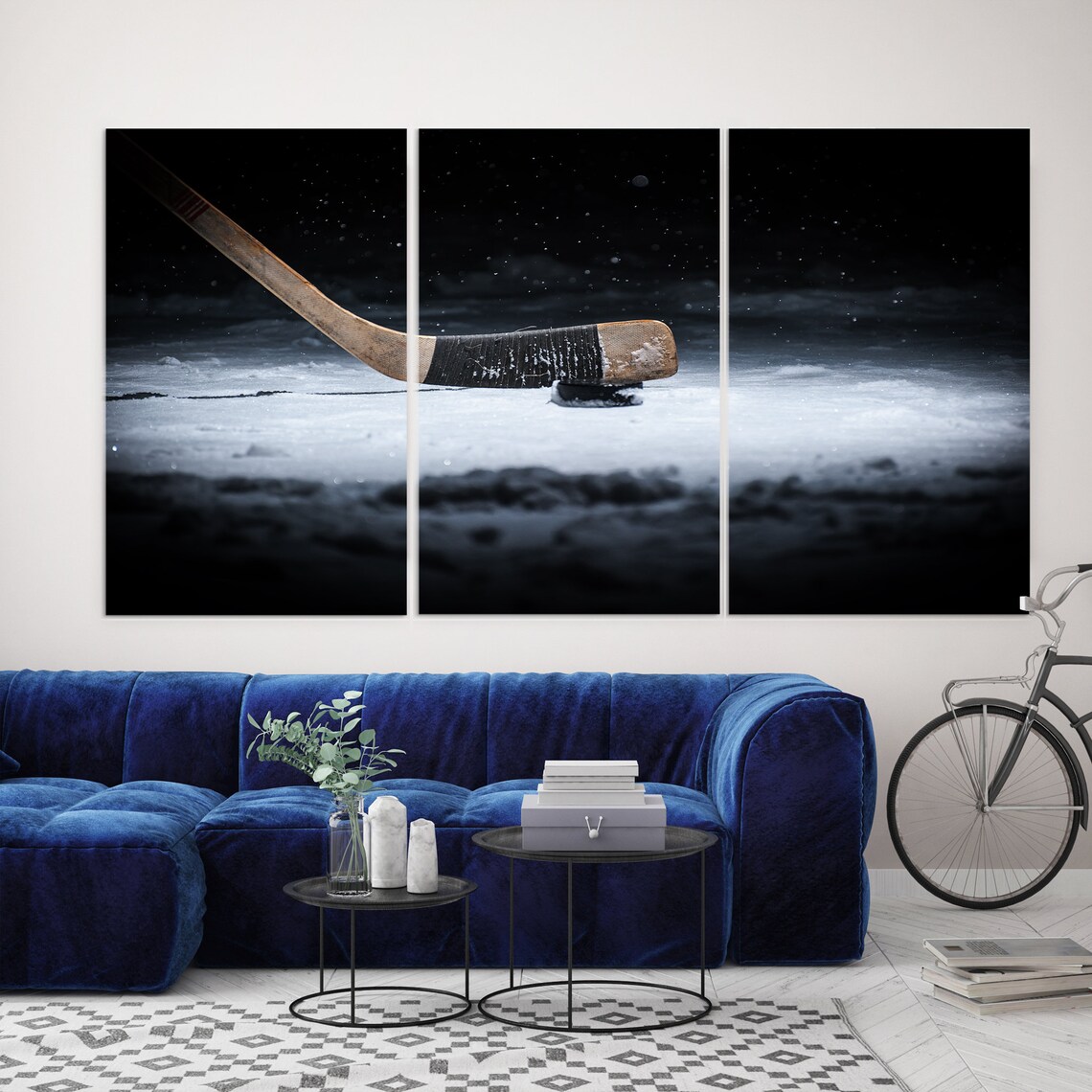 Hockey wall art canvas Hockey print wall art for bedroom Etsy