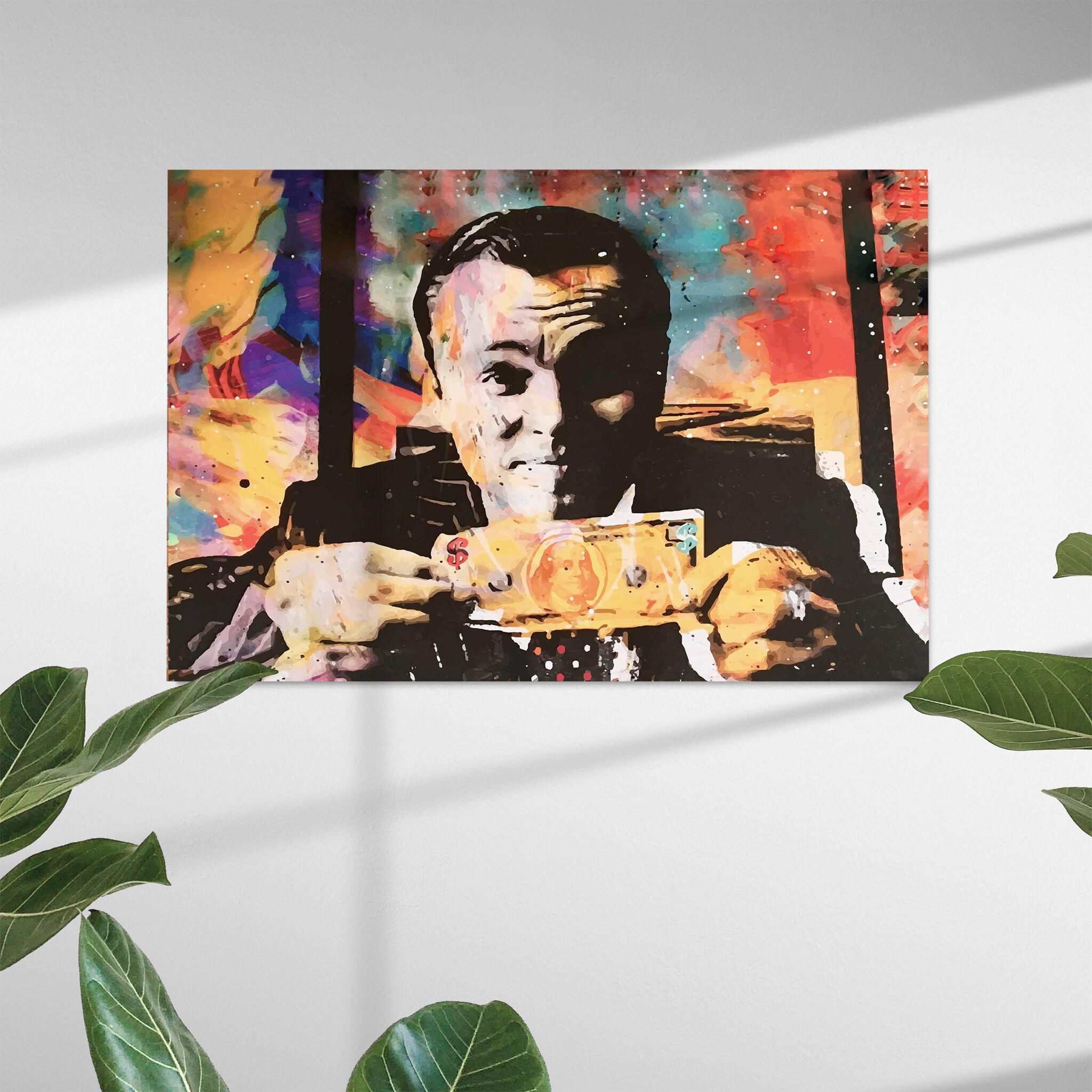 Loup de Wall Street Peinture - Loup La Toile Street, L'affiche/Leonardo Dicaprio Wall Art /Décor Bur