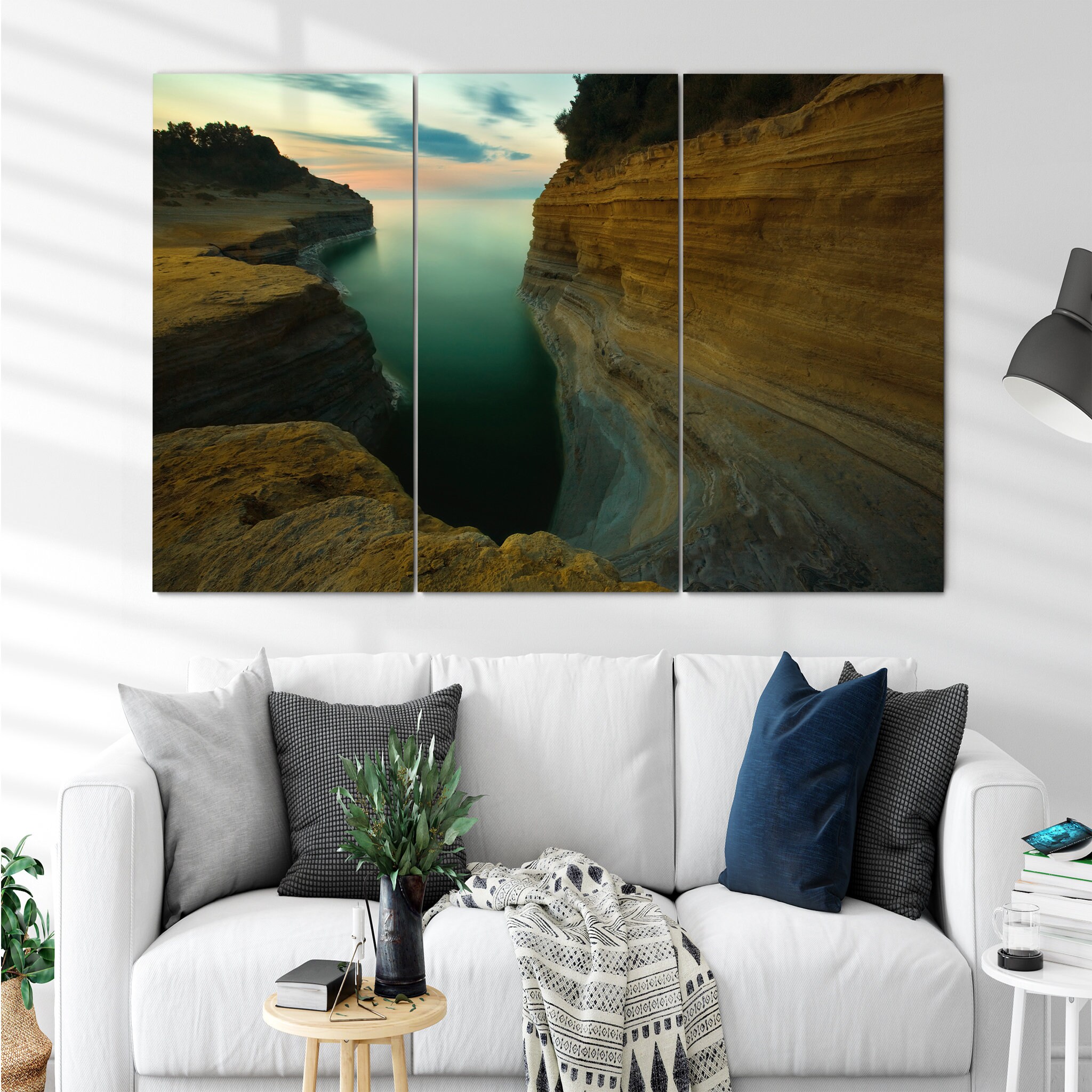 Canal d'amour Art Mural sur Toile - Du Lac de Montagne