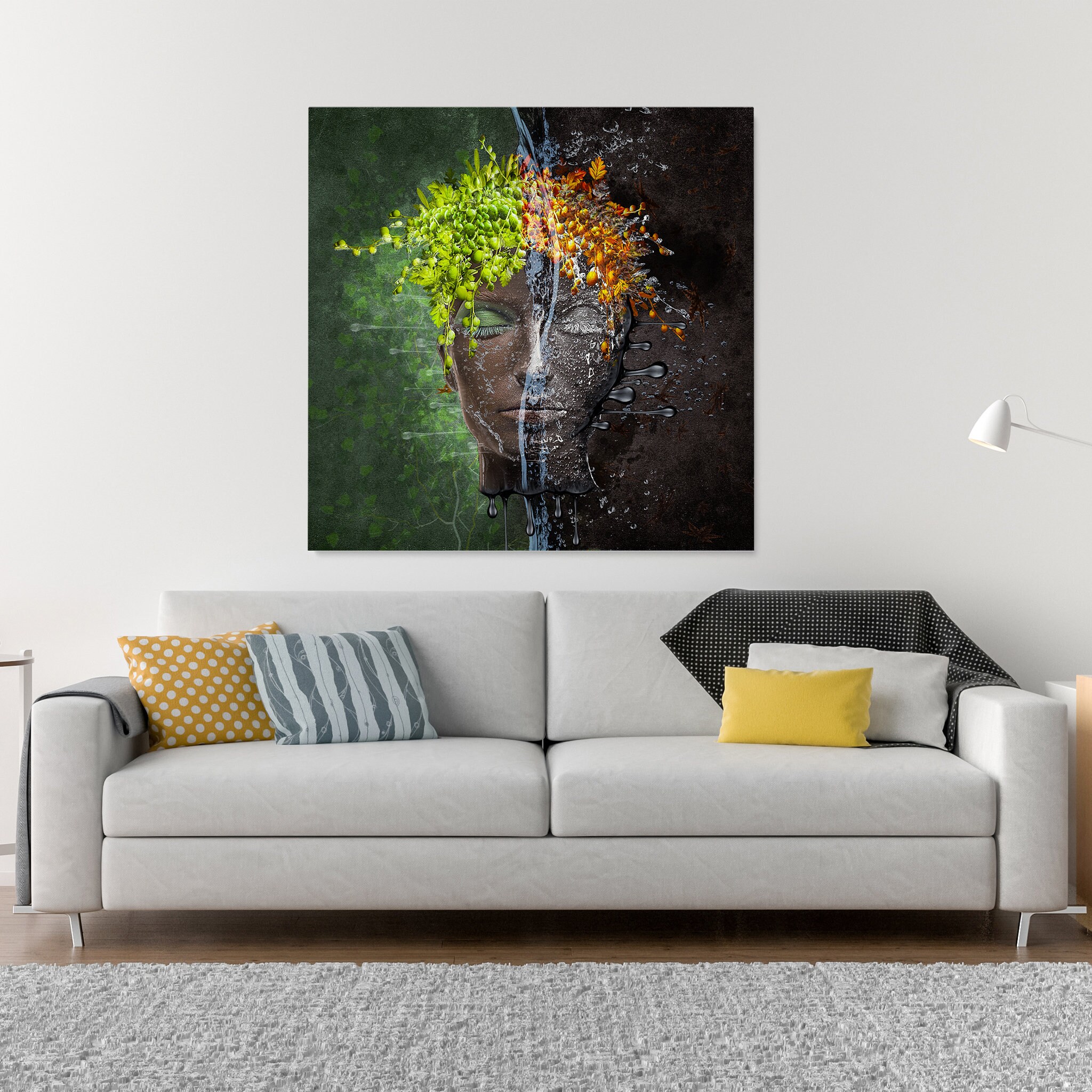 Metomorphosis Canvas Wall Art - Mural Abstrait Œuvre d'art sur Toile de Bouddha