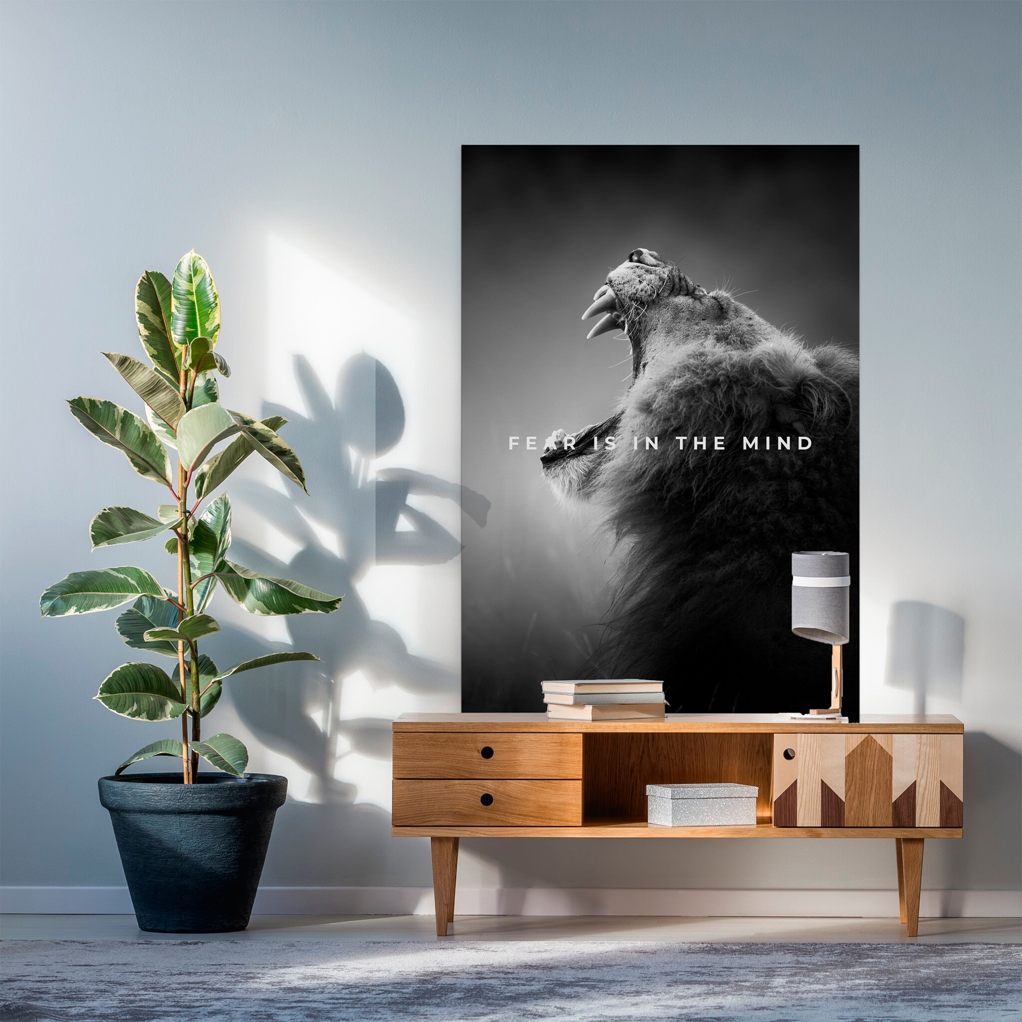 La Peur Est Dans L'esprit - Décor de Bureau, Art Moderne Motivationnel -Motivation L'entrepreneur su