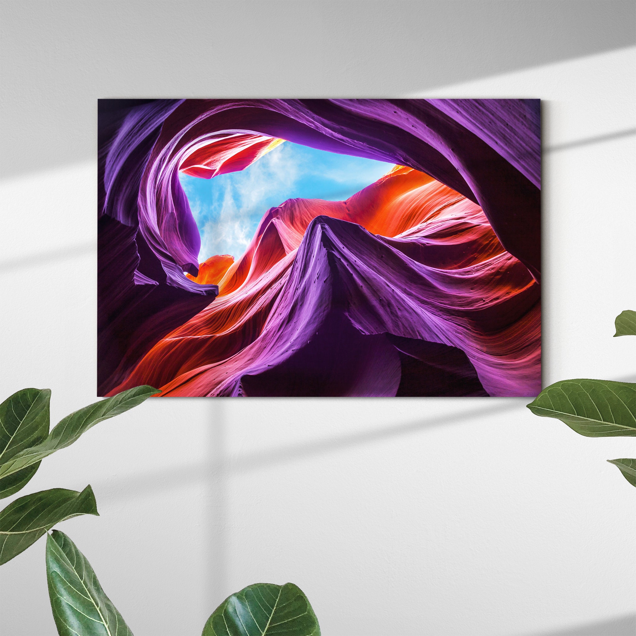 Magical Lower Antelope Canyon Canvas Art Mural - Toile Colorée Coloré