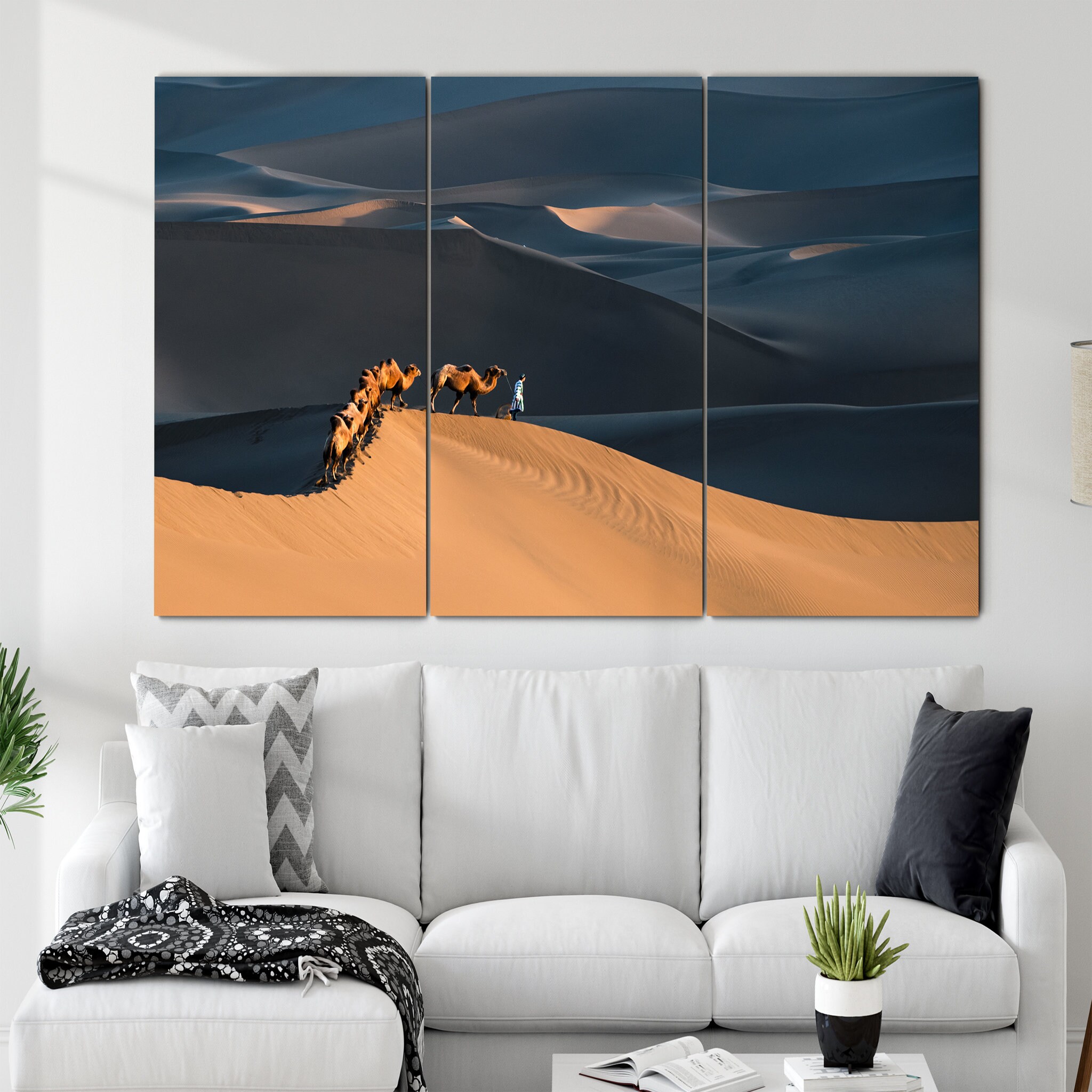 Bateau Du Désert Art Mural sur Toile - Impression Animale