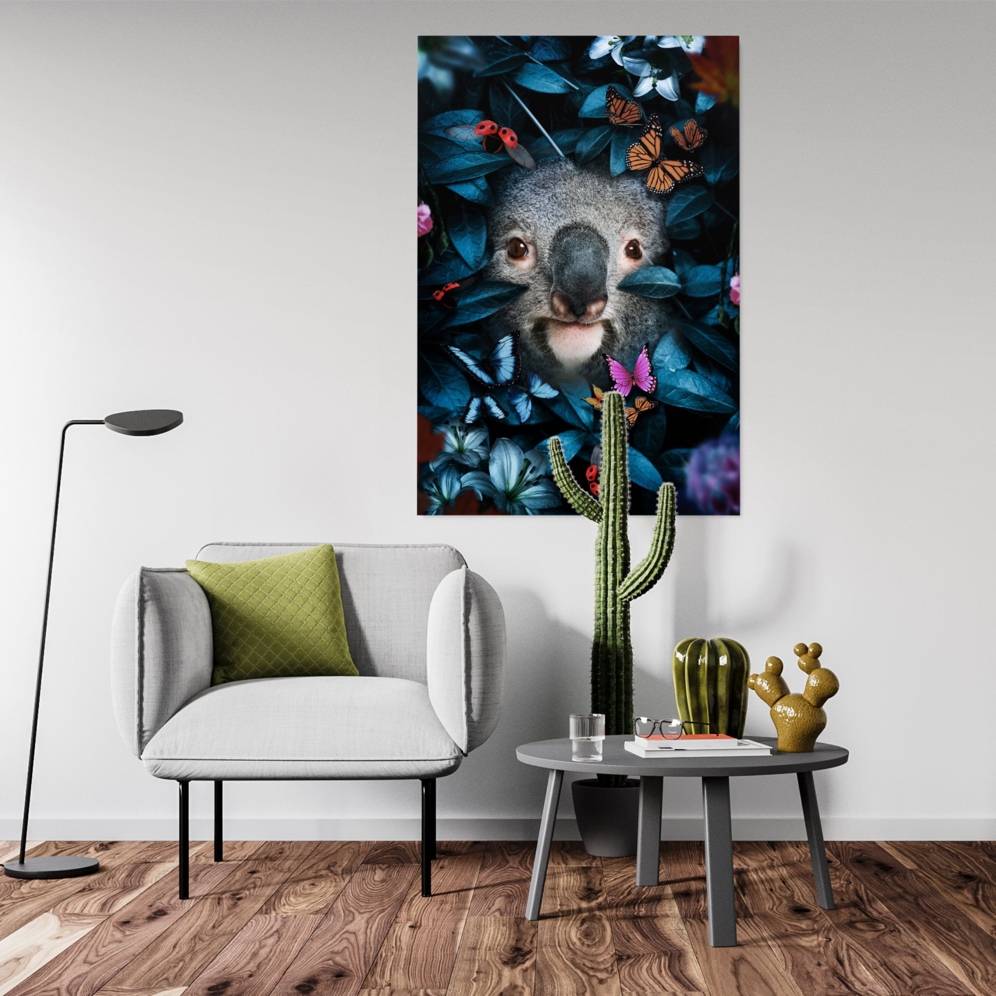 Tropical Koala framed art prints Tropical wall art canvas Etsy