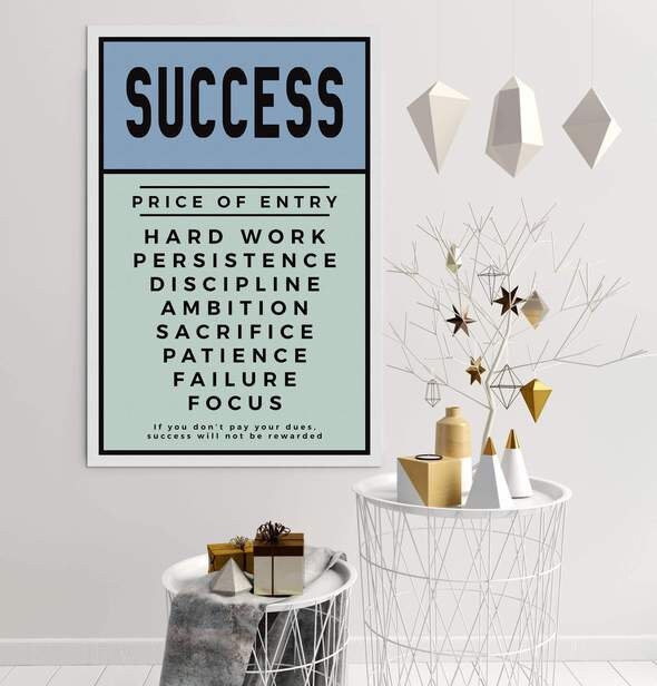 Nutrition Art Mural Motivant Faits - Toile d'art Inspirante, d'argent, Argent Liquide Loup de Wall S