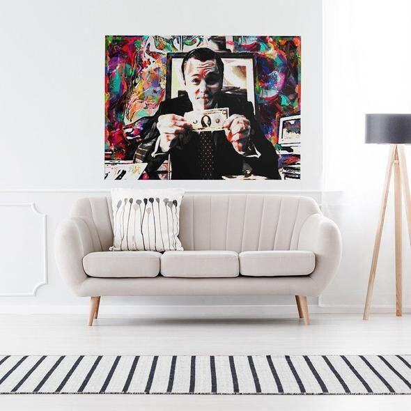 Wolf Of Wall Street Canvas Art - Wolf Canvas, Wolf Poster/Leonardo Dicaprio Wall Art /Perfect Office