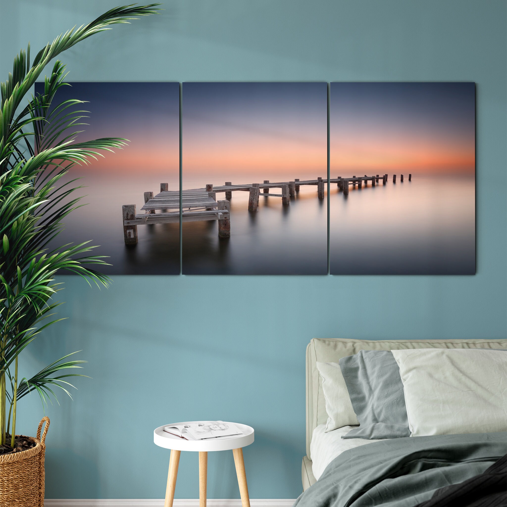 Ancienne Jetée Ii Art Mural sur Toile - Art de Nature Lac