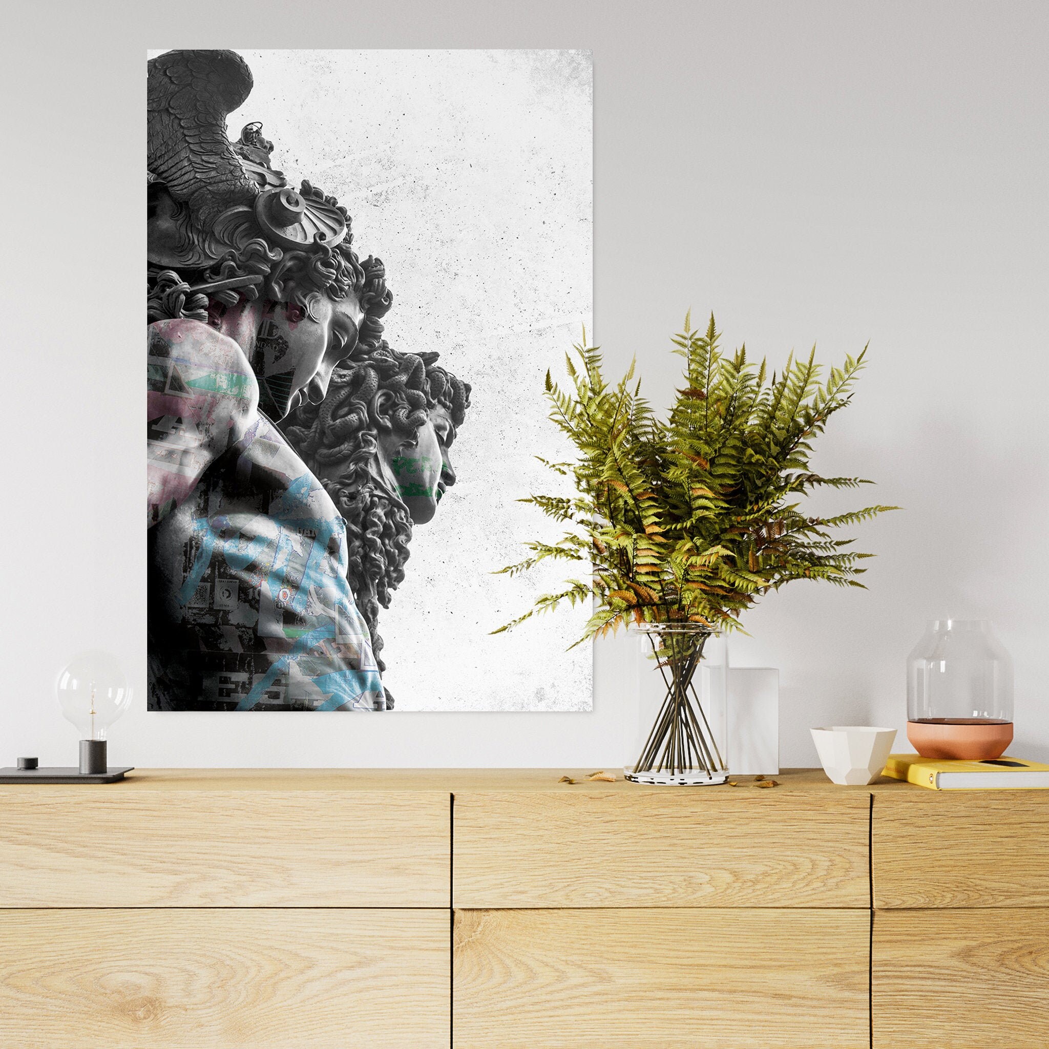 Persée Est Un Vandal - Statues Sculptures Toile d'art Mur Mythologie Art Imprimé Perseus Impression 