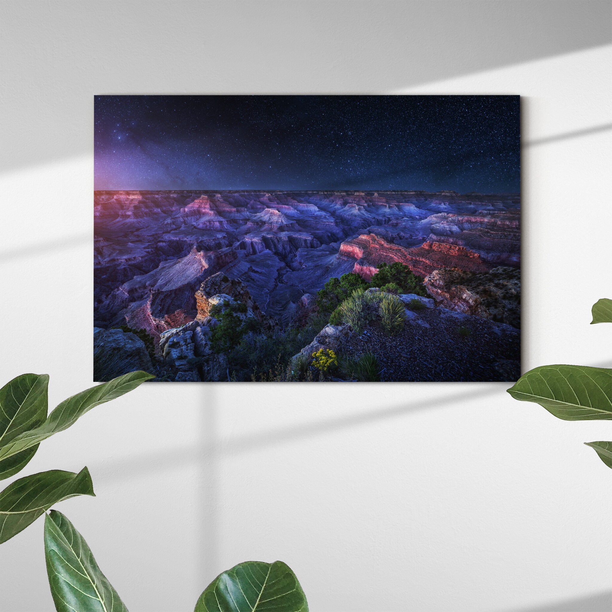 Grand Canyon Night Canvas Art Mural - Abstrait en Ligne Ensembles d'art sur Toile