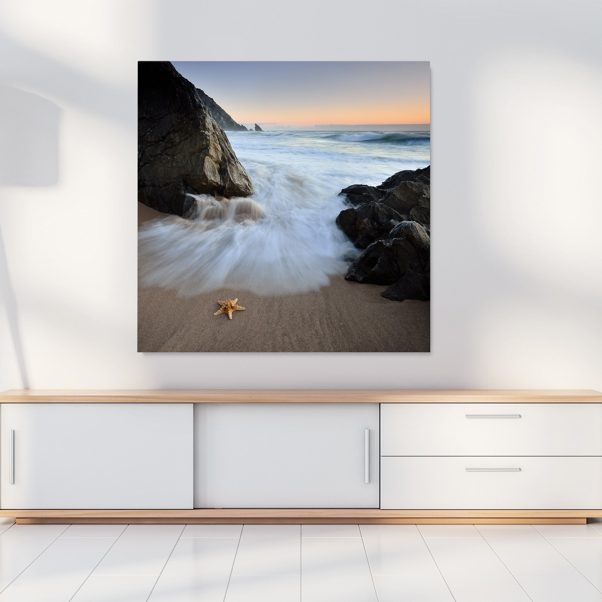 Summer Flux Canvas Art Mural - Star Fish Wall Beach Art